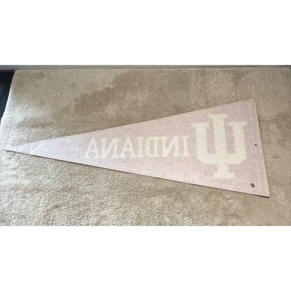 Indiana University IU Pennant By WinCraft 12"x30" Felt Banner Red White Hosiers - Picture 5 of 6